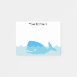 Post-it® Bébé baleine bleue garçon shower Post It Note