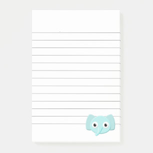 Post-it® Bébé bleu éléphant dessin Lined