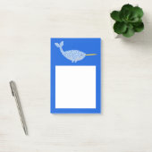 Post-it® Bébé bleu mignon garçon Narwhal (Bureau)