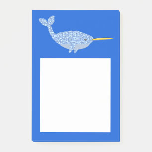 Post-it® Bébé bleu mignon garçon Narwhal