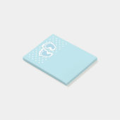 Post-it® Bébé bleu mou Pieds de garçon (Incliné)