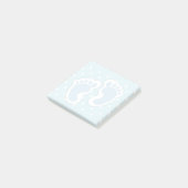 Post-it® Bébé bleu mou Pieds de garçon (Incliné)