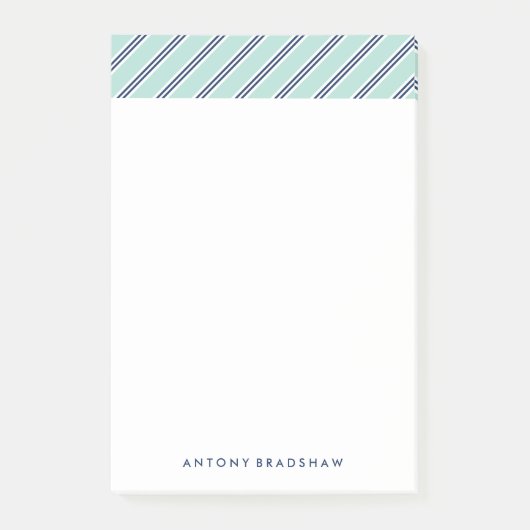 Post-it® Bébé classique Bleu rayures (Devant)