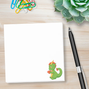 Post-it® Bébé dragon mignon tenant une tasse