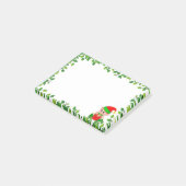 Post-it® Bébé Elfe Mignon & Cadre de Feuille Verte (Incliné)