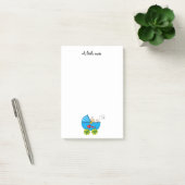 Post-it® bébé (landau bleu) - crèche (Bureau)