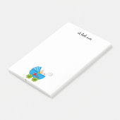 Post-it® bébé (landau bleu) - crèche (Incliné)