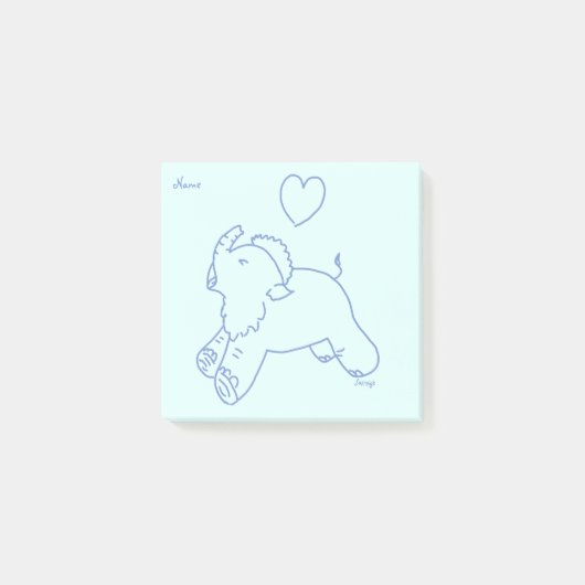 Post-it® Bébé mammouth qui jaillit (Devant)