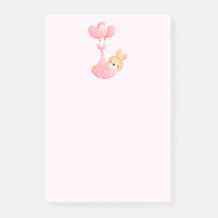 Post-it® Bébé mignon dans une couverture de coeur