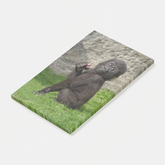 Post-it® Bébé mignon Gorilla (Incliné)