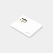 Post-it® Bébé mignon oiseau 3 poulets sur la branche de l'a (Incliné)