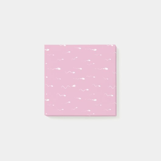 Post-it® Bébé rose drôle Sperm (Devant)