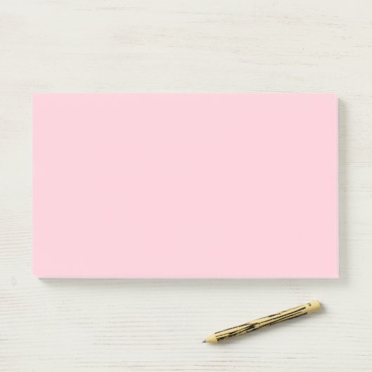Post-it® Bébé rose pastel couleur solide (Sur un bureau)