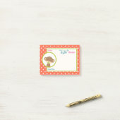 Post-it® Bébé singe avec un Baby shower Pacificateur Merci (Sur un bureau)