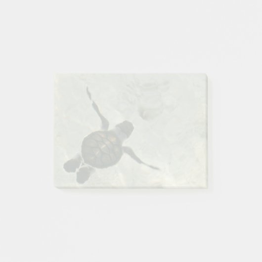 Post-it® Bébé tortue de mer nageant en mer (Devant)