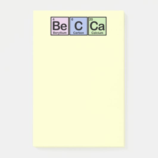 Post-it® Becca a fait des éléments (Devant)