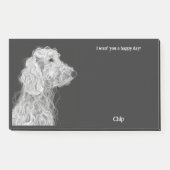 Post-it® Bedlington Terrier Art Abstrait Nom du chien (Devant)