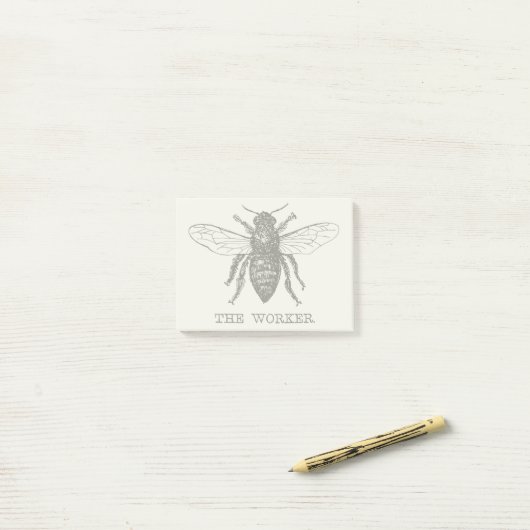 Post-it® Bee Worker Honey Black Bumblebee (Sur un bureau)