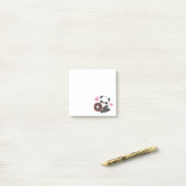 Post-it® Belle Animal Panda Ours Coeur Rose Donut (Sur un bureau)