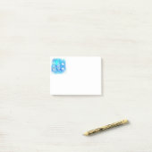 Post-it® Belle aquarelle Bleue Eau Surfboards art (Sur un bureau)