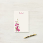 Post-it® Belle aquarelle fleurie design personnalisé (Sur un bureau)