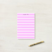 Post-it® Belle Bande Rose Clair À Faire Avec Lignes Personn (Sur un bureau)