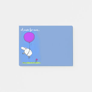 Post-it® Belle caricature de mouton blanc