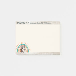 Post-it® Belle caricature French Bulldog de retour à l'écol