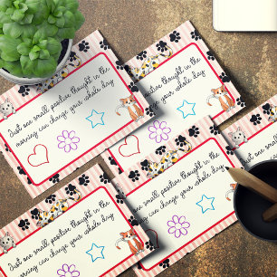 Post-it® Belle couleur rouge avec pattes chatons mignons 4"