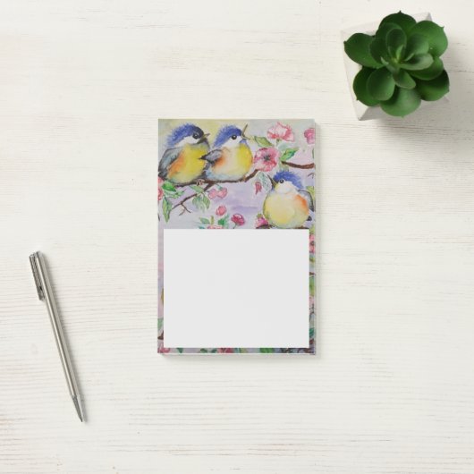 Post-it® Belle Éperviers Notes collantes Petits oiseaux (Bureau)