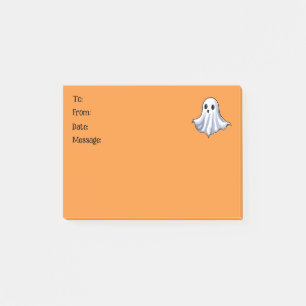 Post-it® Belle Fantôme sur le message orange d'Halloween