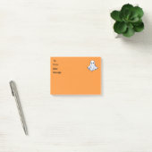 Post-it® Belle Fantôme sur le message orange d'Halloween (Bureau)