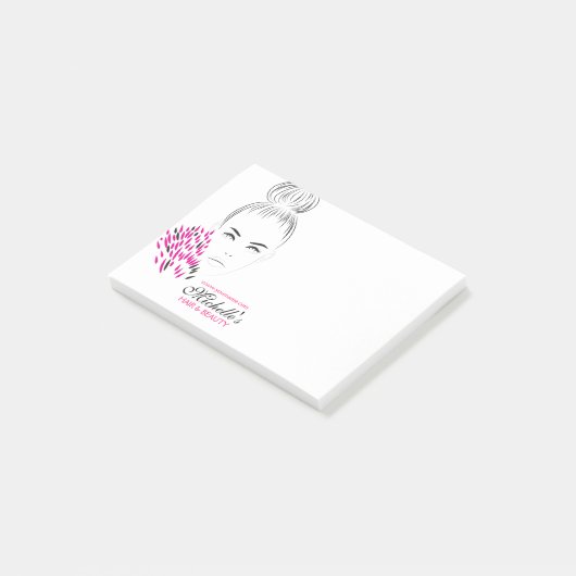 Post-it® Belle femme illustration de mode marque (Incliné)