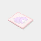 Post-it® Belle Illustration D'Un Tricératops. (Incliné)