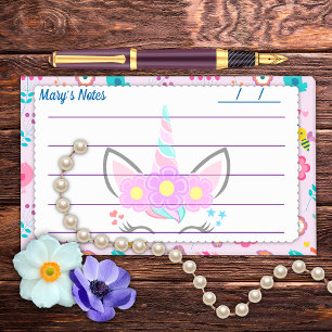 Post-it® Belle licorne rose mignonne arrière - plan 10" x 6