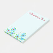 Post-it® Belle note de bureau floral (Incliné)