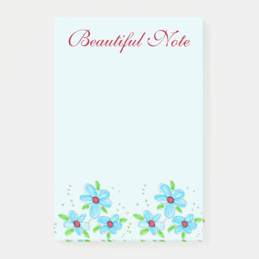 Post-it® Belle note de bureau floral (Devant)