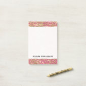 Post-it® Belle Parties scintillant rose vif Zebra Sparkle (Sur un bureau)