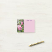 Post-it® Belle Penstemon Fleur rose Photo florale (Sur un bureau)