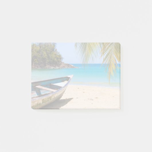 Post-it® Belle plage tropicale avec bateau à rames (Devant)