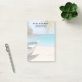 Post-it® Belle plage tropicale avec un Mariage en bateau (Bureau)