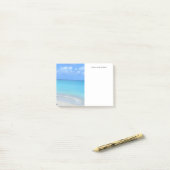 Post-it® Belle Plage Tropicale Turquoise (Sur un bureau)