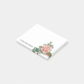Post-it® Belle rose rose Vintage personnalisée (Incliné)