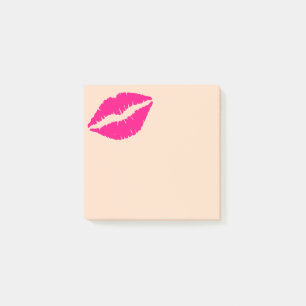 Post-it® Belle rouge à lèvres rose baiser art papeterie