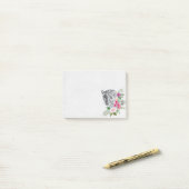 Post-it® Belle tête de léopard portrait à l'aquarelle (Sur un bureau)