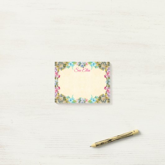 Post-it® Belles fleurs 527 Notes post-it (Sur un bureau)