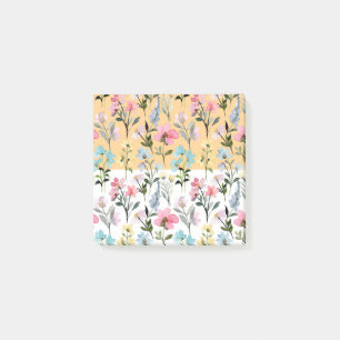 Post-it® Belles fleurs aquarelle scrapbook blanc pêche