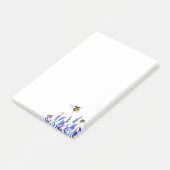 Post-it® Belles fleurs de printemps et des abeilles volant  (Incliné)