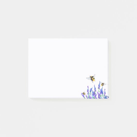 Post-it® Belles fleurs de printemps et les abeilles volent  (Devant)