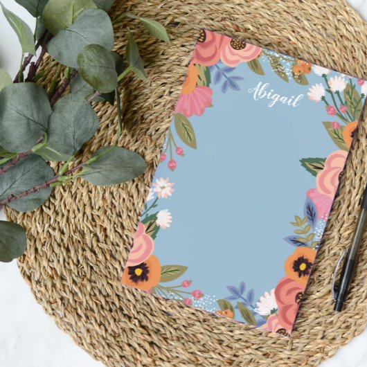 Post-it® Belles fleurs Pastel Boho - Nom personnalisé